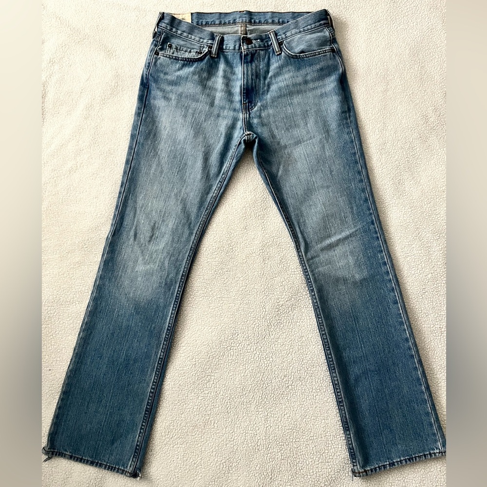 Abercrombie & Fitch Classic Blue Bootcut Jeans, Size 32x34